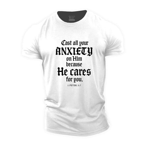 Men's Cast All Your Anxiety Cotton T-Shirt